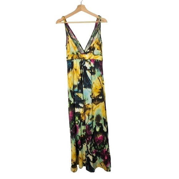 Matty M Colorful Floral Stretch Maxi Dress XS - Picture 2 of 4